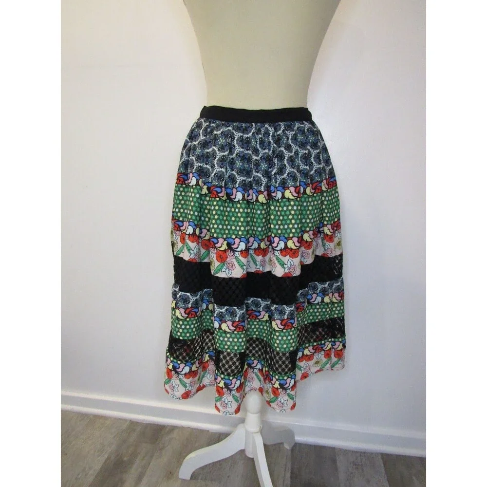 Disney Alice Through the Looking Glass Skirt Tiered Lace Womens S Funky Colorful - Picture 6 of 12